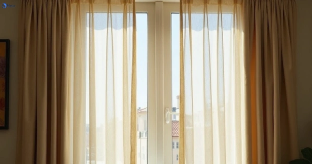 Dusty and dull curtains in blackburn-vic before steam cleaning